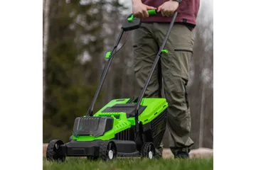 Fornorth Batteridriven Gräsklippare Gh1000E, 20V med Batteri och Laddare - Vit - Trädgård & spabad - Trädgårdsmaskiner - Gräsklippare