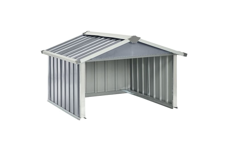 Skjul för robotgräsklippare 92x97x63 cm galvaniserat stål gr - Grå - Trädgård & spabad - Trädgårdsmaskiner - Gräsklippare - Robotgräsklippare