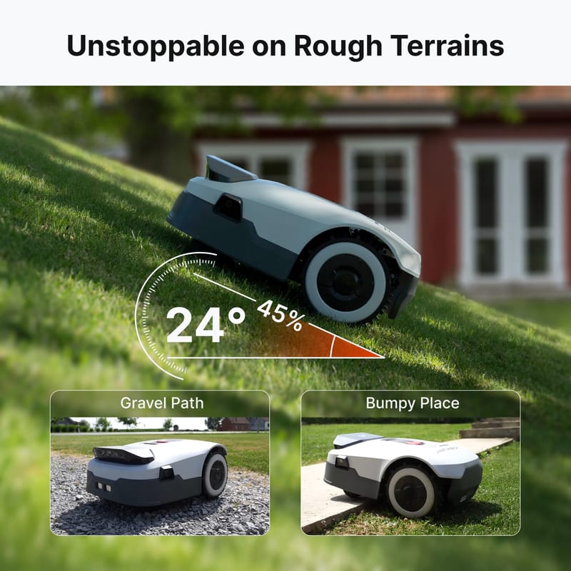 Robotgräsklippare utan slinga 3600m² | Full-Band RTK + 4 AI-kameror | ANTHBOT Genie 3000 - Trädgård & spabad - Trädgårdsmaskiner - Gräsklippare - Robotgräsklippare