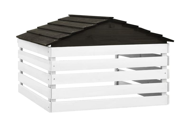 Garage för robotgräsklippare svart och vit 78x74x54 cm grant - Svart - Trädgård & spabad - Trädgårdsmaskiner - Gräsklippare - Robotgräsklippare