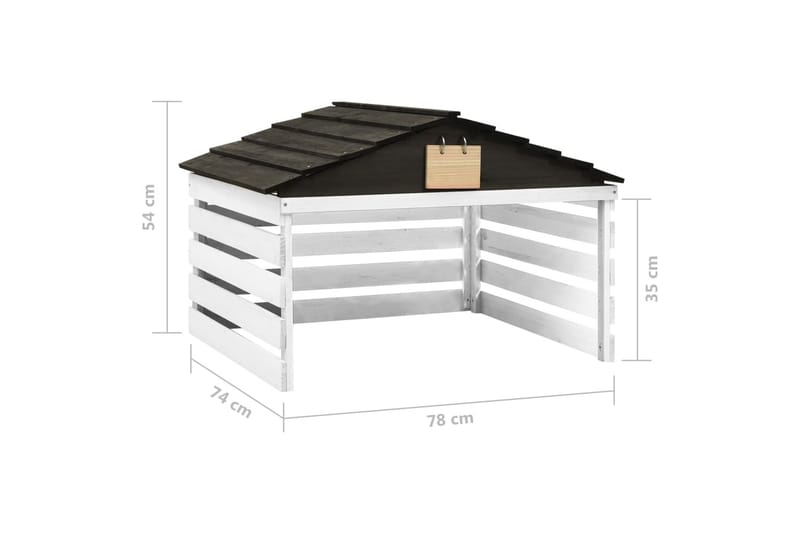 Garage för robotgräsklippare svart och vit 78x74x54 cm grant - Svart - Trädgård & spabad - Trädgårdsmaskiner - Gräsklippare - Robotgräsklippare