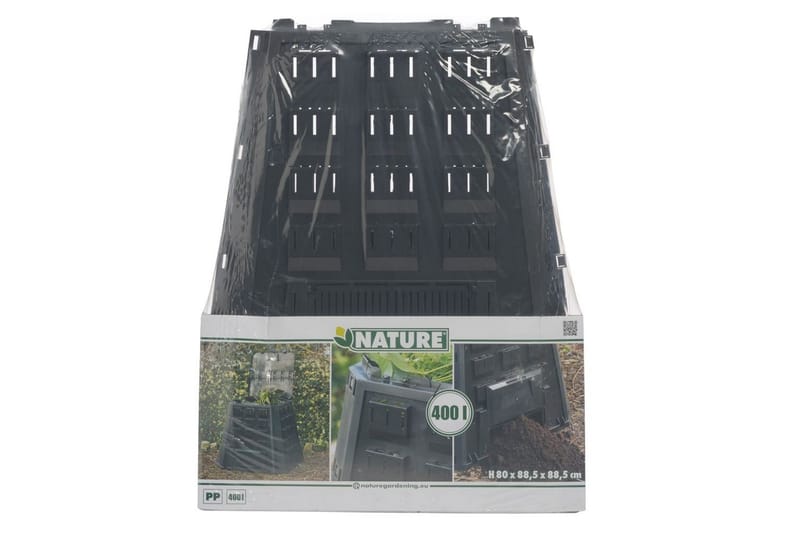 Nature Kompostlåda svart 400 L 6071480 - Svart - Varmkompost & kompostbehållare
