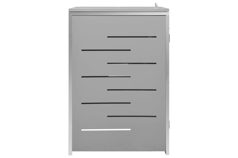 Skjul till ett sopkärl 69x77,5x115 cm rostfritt stål - Grå - Trädgård & spabad - Trädgårdsskötsel - Kompost - Varmkompost & kompostbehållare