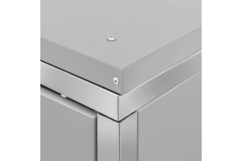 Skjul till ett sopkärl 69x77,5x115 cm rostfritt stål - Grå - Trädgård & spabad - Trädgårdsskötsel - Kompost - Varmkompost & kompostbehållare