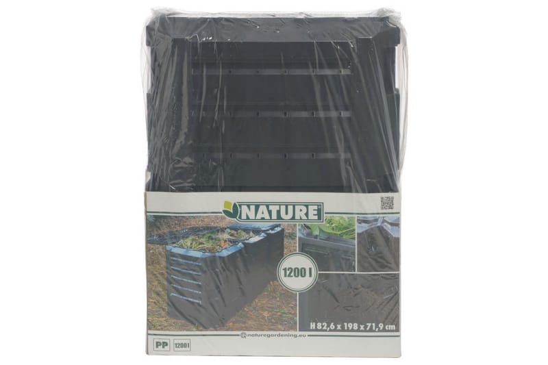 Nature Kompostlåda svart 1200 L 6071483 - Svart - Varmkompost & kompostbehållare