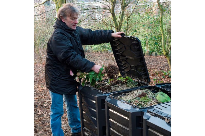 Nature Kompostlåda svart 1200 L 6071483 - Svart - Varmkompost & kompostbehållare