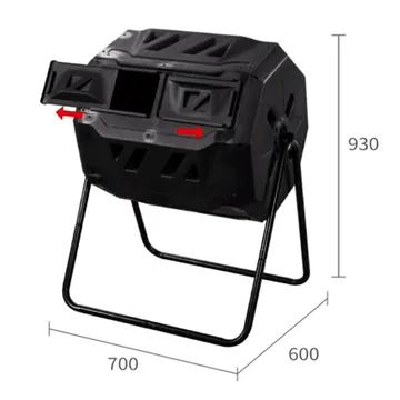 Roterande varmkompost / komposttrumma 160 liter - Trädgård & spabad - Trädgårdsskötsel - Kompost - Varmkompost & kompostbehållare