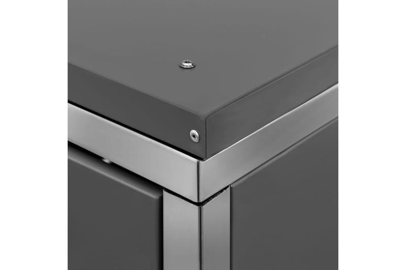 Skjul till ett sopkärl 69x77,5x115 cm rostfritt stål - Antracit - Trädgård & spabad - Trädgårdsskötsel - Kompost - Varmkompost & kompostbehållare