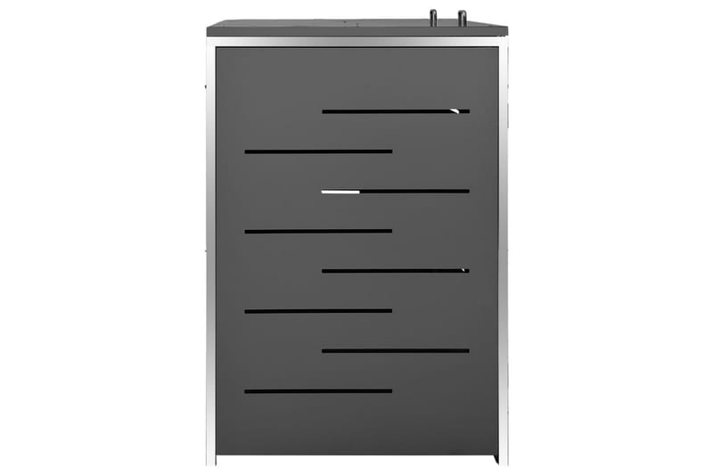 Skjul till två sopkärl 138x77,5x115,5 cm rostfritt stål - Antracit - Trädgård & spabad - Trädgårdsskötsel - Kompost - Varmkompost & kompostbehållare