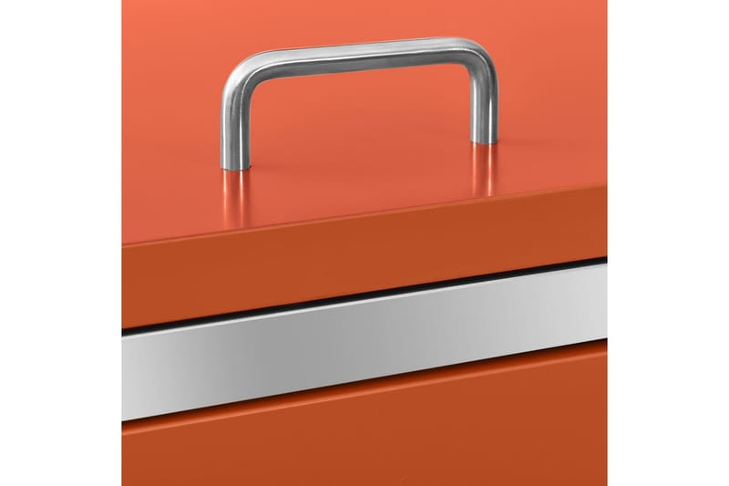 Skjul till två sopkärl 138x77,5x115,5 cm rostfritt stål - Orange - Trädgård & spabad - Trädgårdsskötsel - Kompost - Varmkompost & kompostbehållare