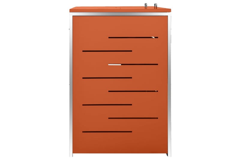 Skjul till två sopkärl 138x77,5x115,5 cm rostfritt stål - Orange - Trädgård & spabad - Trädgårdsskötsel - Kompost - Varmkompost & kompostbehållare