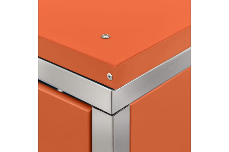 Skjul till två sopkärl 138x77,5x115,5 cm rostfritt stål - Orange - Trädgård & spabad - Trädgårdsskötsel - Kompost - Varmkompost & kompostbehållare