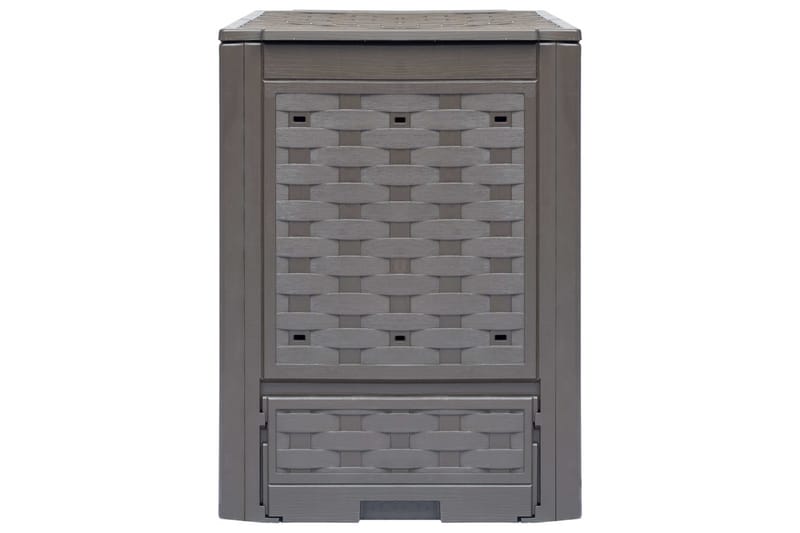 Trädgårdskompost 2 st brun 60x60x83 cm 600 L plastrotting - Brun - Trädgård & spabad - Trädgårdsskötsel - Kompost - Varmkompost & kompostbehållare