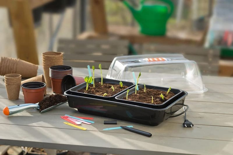 Nature Miniväxthus med värme 38x24x19 cm - Transparent - Trädgård & spabad - Trädgårdsskötsel - Odling - Plantering & förkultivering - Groddbox