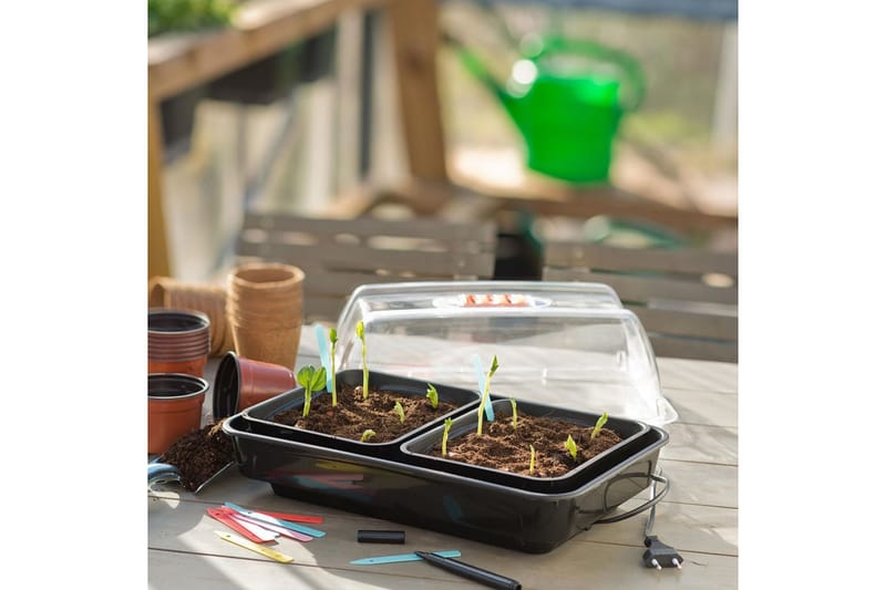 Nature Miniväxthus med värme 38x24x19 cm - Transparent - Trädgård & spabad - Trädgårdsskötsel - Odling - Plantering & förkultivering - Groddbox