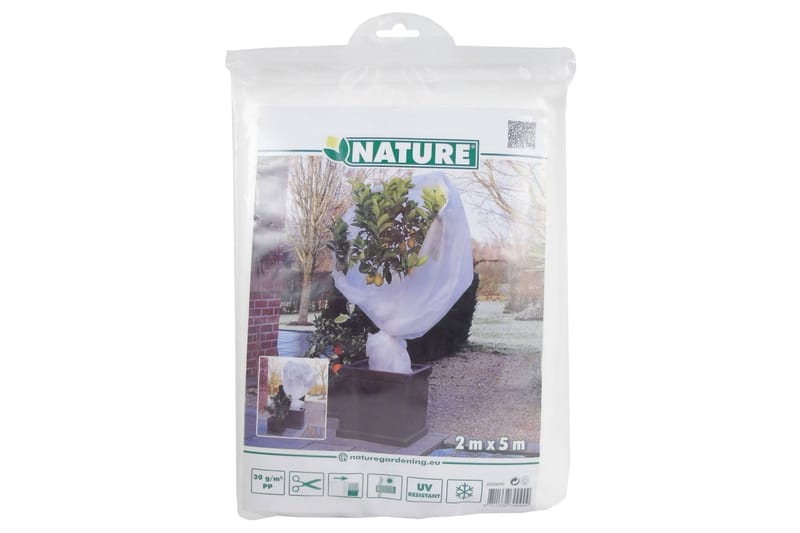 Nature Frostskydd för växter fleece 30 g/m² vit 2x5 m - Vit - Trädgård & spabad - Trädgårdsskötsel - Odling - Plantering & förkultivering - Plastnät & trädgårdsnät