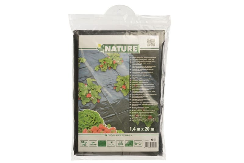 Nature Markduk för jordgubbar 1,4x20 m 6030231 - Svart - Trädgård & spabad - Trädgårdsskötsel - Odling - Plantering & förkultivering - Plastnät & trädgårdsnät