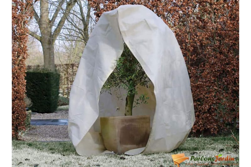 Nature Täckduk fleece med blixtlås 70 g/m² beige 2x1,5x1,5 m - Plastnät & trädgårdsnät - Bärnät