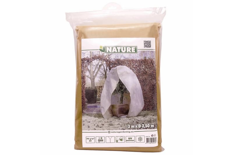 Nature Täckduk fleece med blixtlås 70 g/m² beige 3x2,5x2,5 m - Bärnät - Plastnät & trädgårdsnät