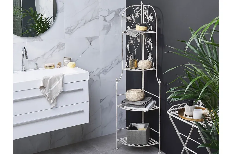 Pollone Trädgårshylla 35x35 cm - Vit - Trädgård & spabad - Trädgårdsskötsel - Odling - Planteringskärl & blomkruka - Blomhylla & blomstativ