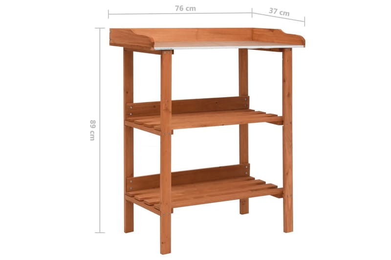 Växtställ 76x37x89 cm granträ - Brun - Trädgård & spabad - Trädgårdsskötsel - Odling - Planteringskärl & blomkruka - Blomhylla & blomstativ
