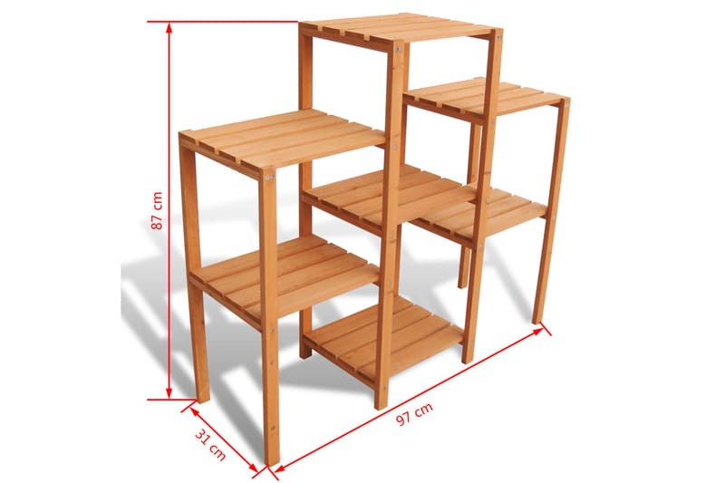 Växtställ 97x31x87 cm - Brun - Blomhylla & blomstativ