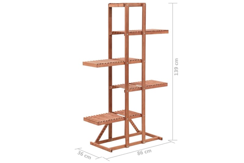 Växtställ cedarträ 86x36x139 cm - Brun - Trädgård & spabad - Trädgårdsskötsel - Odling - Planteringskärl & blomkruka - Blomhylla & blomstativ