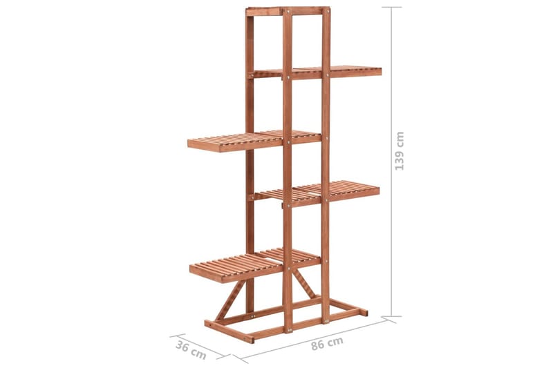 Växtställ cedarträ 86x36x139 cm - Brun - Blomhylla & blomstativ