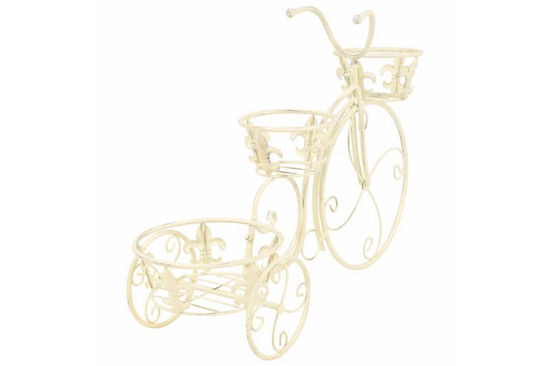 Växtställ cykel vintage stil metall - Vit - Trädgård & spabad - Trädgårdsskötsel - Odling - Planteringskärl & blomkruka - Blomhylla & blomstativ