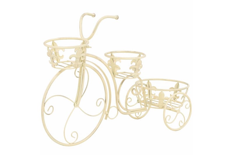 Växtställ cykel vintage stil metall - Vit - Trädgård & spabad - Trädgårdsskötsel - Odling - Planteringskärl & blomkruka - Blomhylla & blomstativ