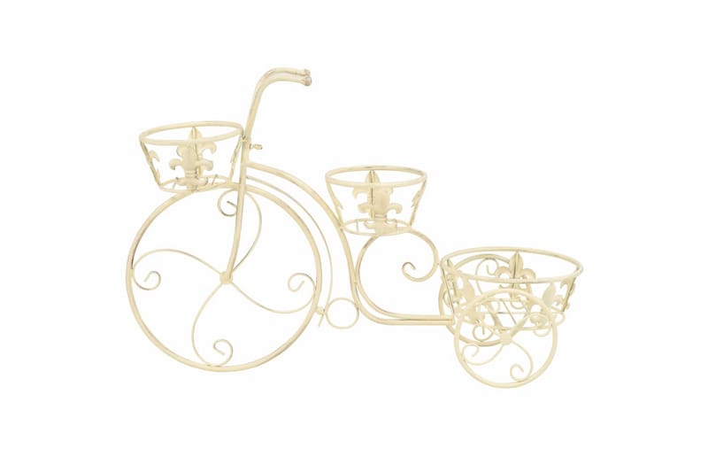 Växtställ cykel vintage stil metall - Vit - Trädgård & spabad - Trädgårdsskötsel - Odling - Planteringskärl & blomkruka - Blomhylla & blomstativ
