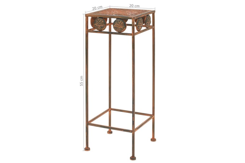 Växtstativ 3 delar vintage stil metall rostfärgade - Orange - Trädgård & spabad - Trädgårdsskötsel - Odling - Planteringskärl & blomkruka - Blomhylla & blomstativ