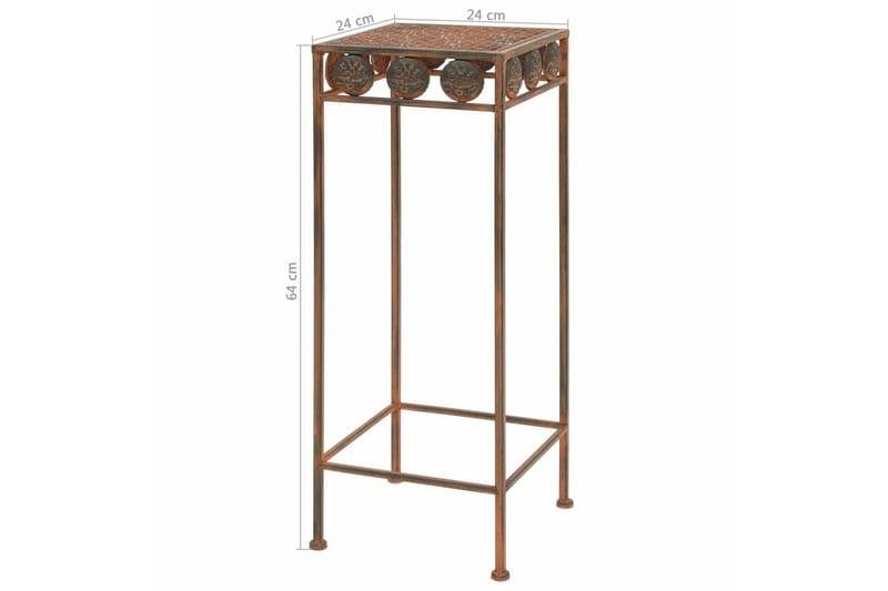 Växtstativ 3 delar vintage stil metall rostfärgade - Orange - Trädgård & spabad - Trädgårdsskötsel - Odling - Planteringskärl & blomkruka - Blomhylla & blomstativ