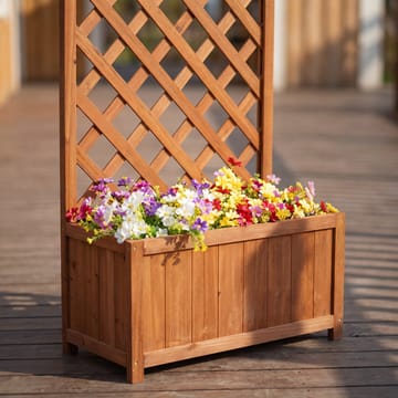 Blomlåda med spalje i trä | 60×30×180 cm | För klätterväxter | Brun - Trädgård & spabad - Trädgårdsskötsel - Odling - Planteringskärl & blomkruka - Blomlåda