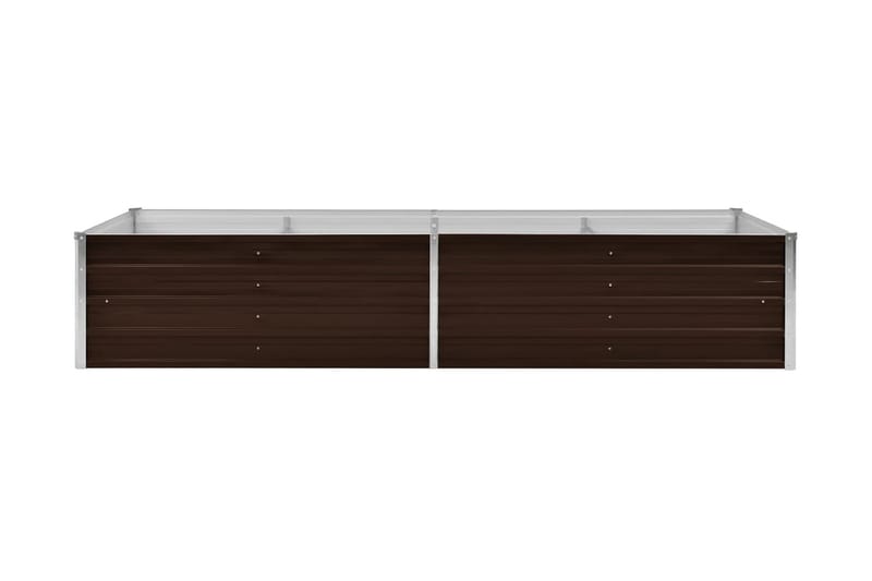 Odlingslåda upphöjd brun 240x80x45 cm galvaniserat stål - Brun - Trädgård & spabad - Trädgårdsskötsel - Odling - Planteringskärl & blomkruka - Blomlåda