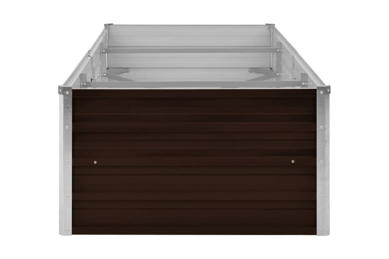 Odlingslåda upphöjd brun 240x80x45 cm galvaniserat stål - Brun - Trädgård & spabad - Trädgårdsskötsel - Odling - Planteringskärl & blomkruka - Blomlåda