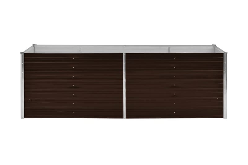 Odlingslåda upphöjd brun 240x80x77 cm galvaniserat stål - Brun - Trädgård & spabad - Trädgårdsskötsel - Odling - Planteringskärl & blomkruka - Blomlåda