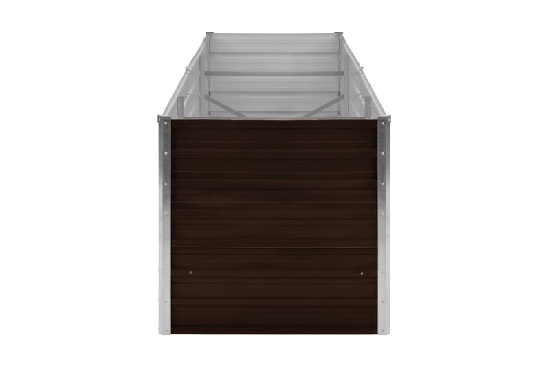 Odlingslåda upphöjd brun 240x80x77 cm galvaniserat stål - Brun - Trädgård & spabad - Trädgårdsskötsel - Odling - Planteringskärl & blomkruka - Blomlåda
