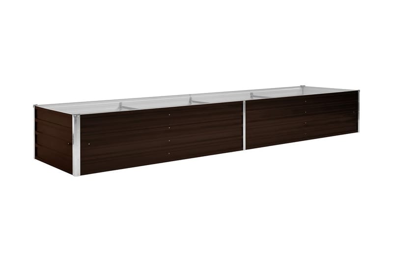 Odlingslåda upphöjd brun 320x80x45 cm galvaniserat stål - Brun - Trädgård & spabad - Trädgårdsskötsel - Odling - Planteringskärl & blomkruka - Blomlåda