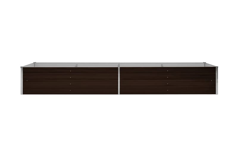 Odlingslåda upphöjd brun 320x80x45 cm galvaniserat stål - Brun - Trädgård & spabad - Trädgårdsskötsel - Odling - Planteringskärl & blomkruka - Blomlåda