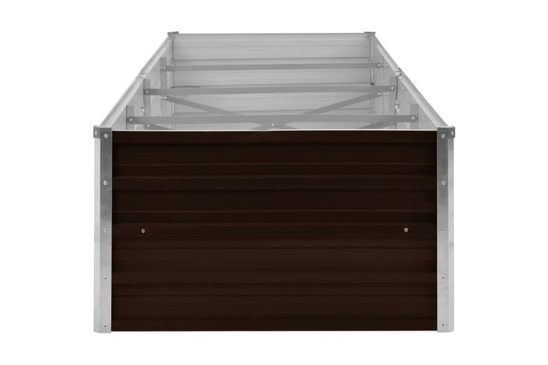 Odlingslåda upphöjd brun 320x80x45 cm galvaniserat stål - Brun - Trädgård & spabad - Trädgårdsskötsel - Odling - Planteringskärl & blomkruka - Blomlåda