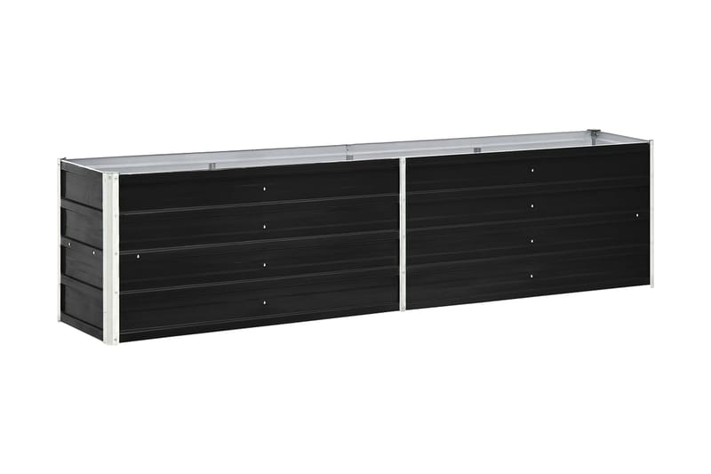 Odlingslåda upphöjd galvaniserat stål 240x40x45 cm antracit - Grå - Trädgård & spabad - Trädgårdsskötsel - Odling - Planteringskärl & blomkruka - Blomlåda