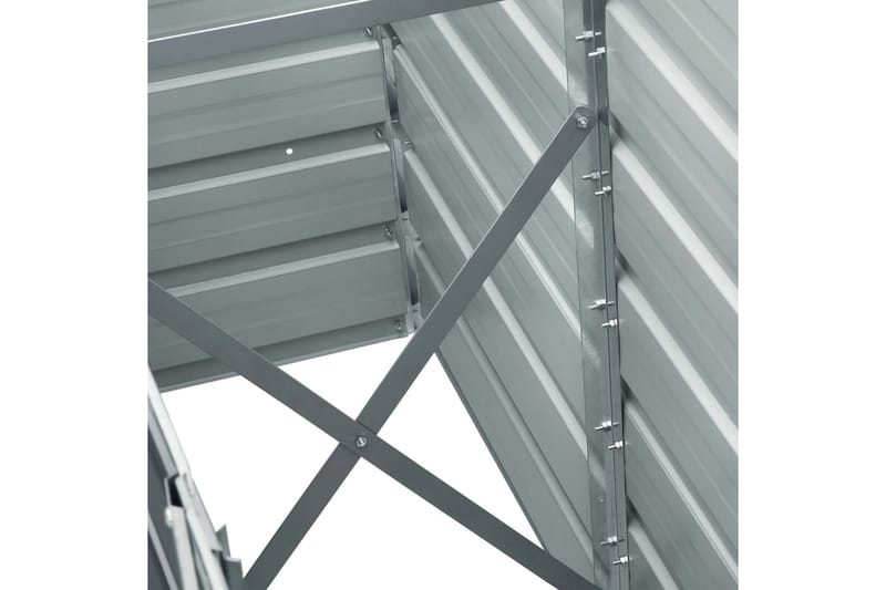 Odlingslåda upphöjd galvaniserat stål 240x40x45 cm grå - Grå - Blomlåda - Utomhuskrukor