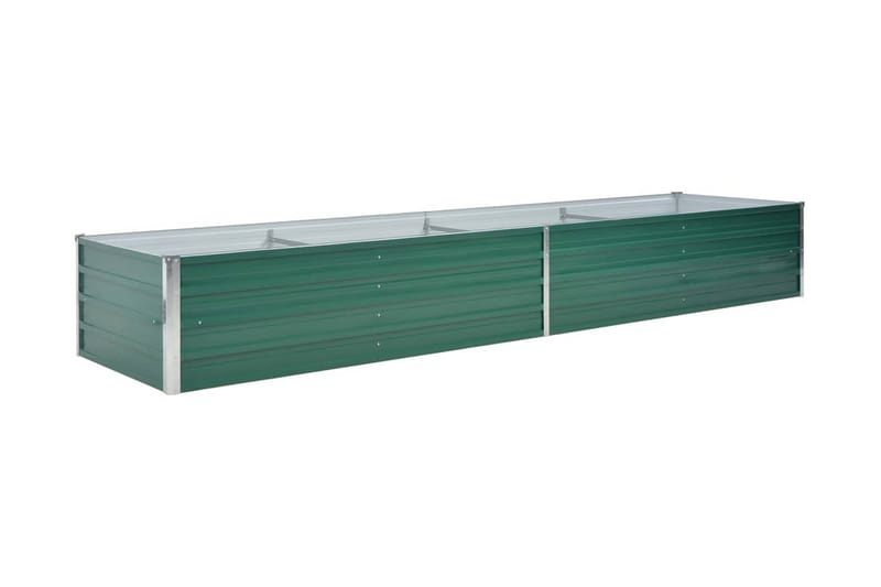 Odlingslåda upphöjd galvaniserat stål 320x80x45 cm grön - Grön - Blomlåda - Utomhuskrukor