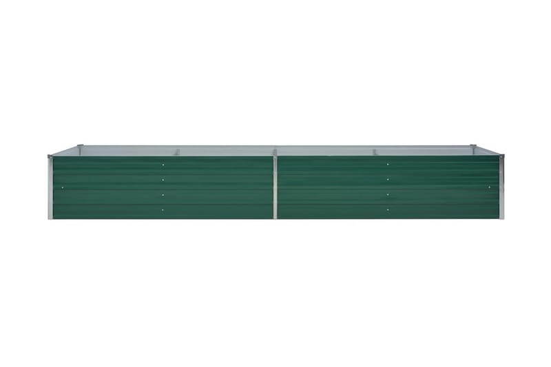 Odlingslåda upphöjd galvaniserat stål 320x80x45 cm grön - Grön - Blomlåda - Utomhuskrukor