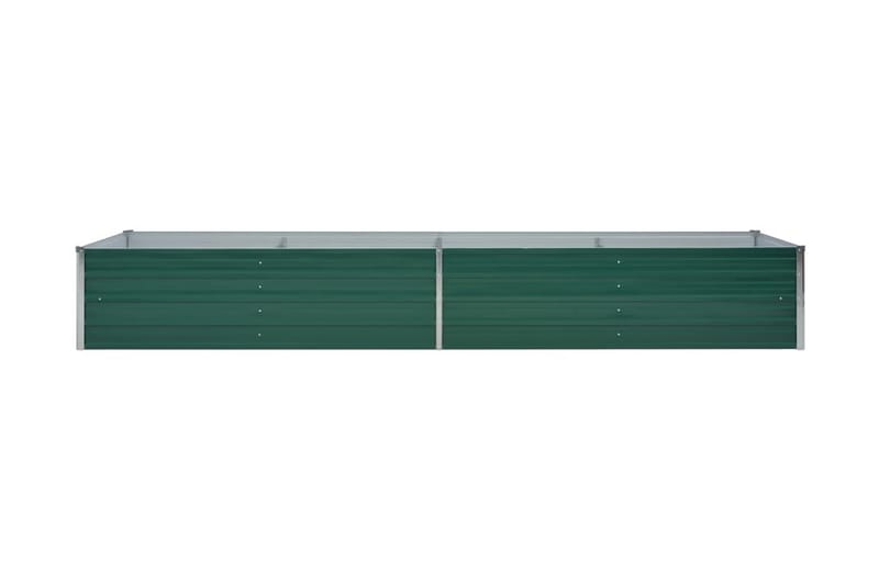 Odlingslåda upphöjd galvaniserat stål 320x80x45 cm grön - Grön - Trädgård & spabad - Trädgårdsskötsel - Odling - Planteringskärl & blomkruka - Blomlåda