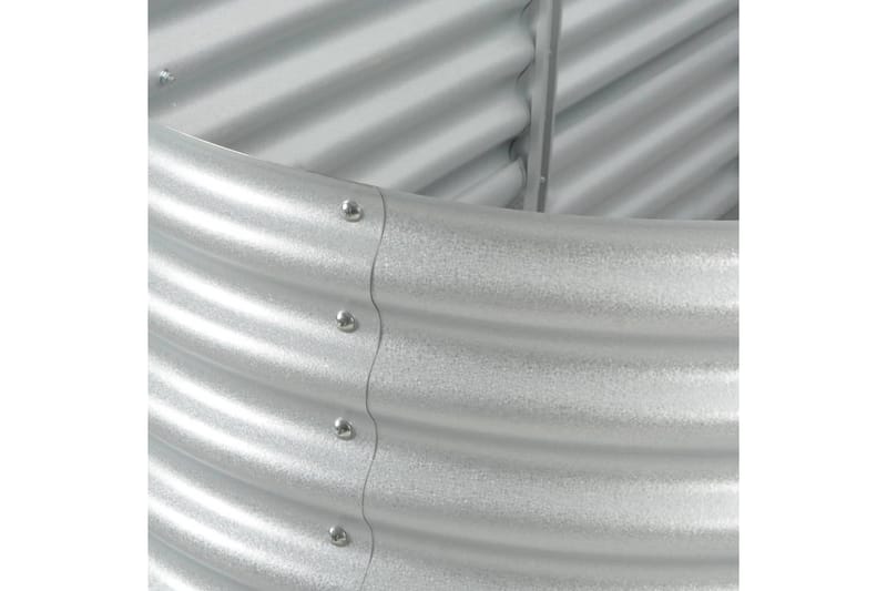 Odlingslåda upphöjd galvaniserat stål 400x80x81 cm silver - Silver - Trädgård & spabad - Trädgårdsskötsel - Odling - Planteringskärl & blomkruka - Blomlåda