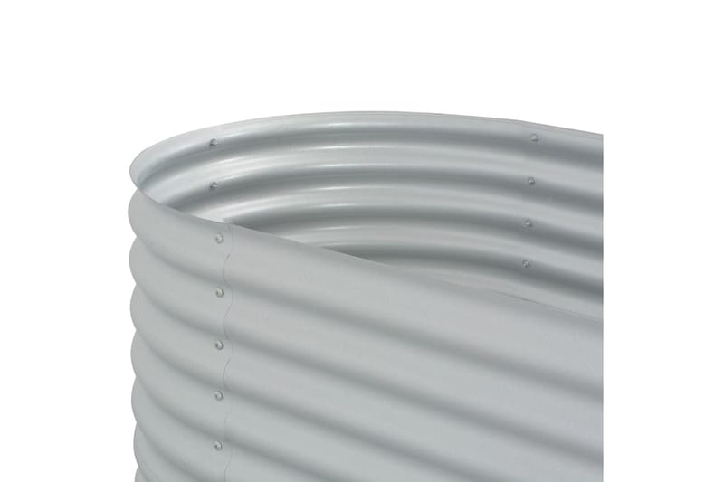 Odlingslåda upphöjd galvaniserat stål 400x80x81 cm silver - Silver - Trädgård & spabad - Trädgårdsskötsel - Odling - Planteringskärl & blomkruka - Blomlåda