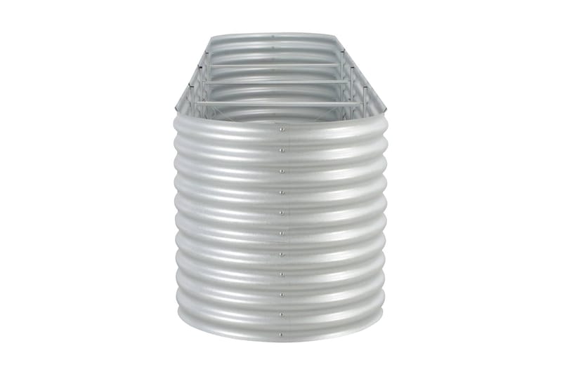 Odlingslåda upphöjd galvaniserat stål 400x80x81 cm silver - Silver - Trädgård & spabad - Trädgårdsskötsel - Odling - Planteringskärl & blomkruka - Blomlåda