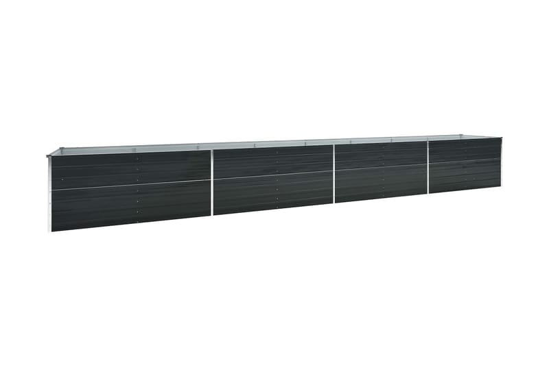 Odlingslåda upphöjd galvaniserat stål 600x80x77 cm antracit - Grå - Trädgård & spabad - Trädgårdsskötsel - Odling - Planteringskärl & blomkruka - Blomlåda